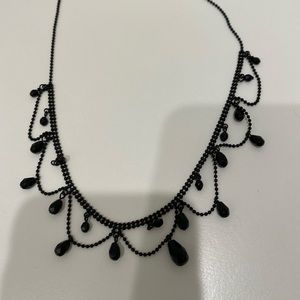 Black beaded necklace